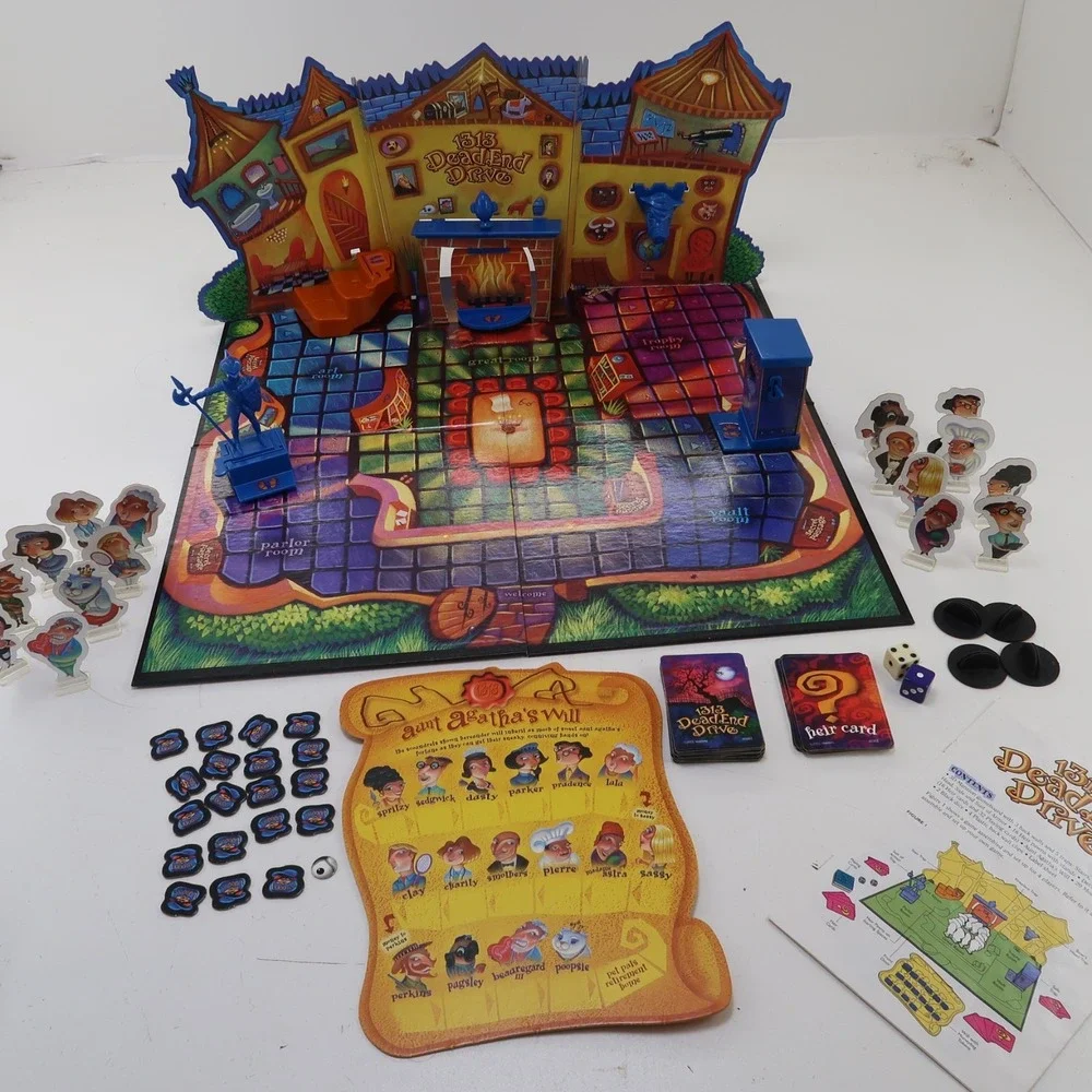 1313 Dead End Drive Board Game Parker Brothers Hasbro 2002 97% complete